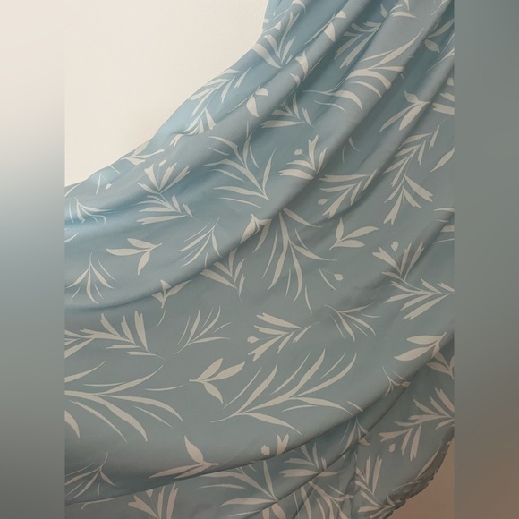 LC Lauren Conrad Satin Ruffle Chemise dress baby blue baby doll - Picture 10 of 12